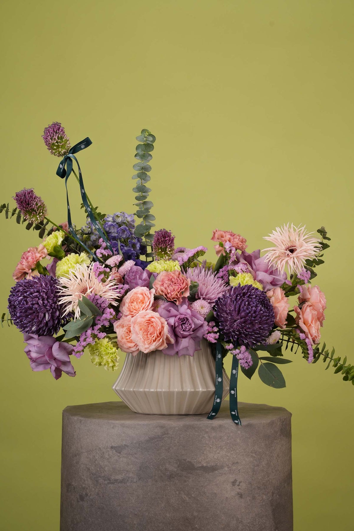 Twilight Bloom Ceramic Vase