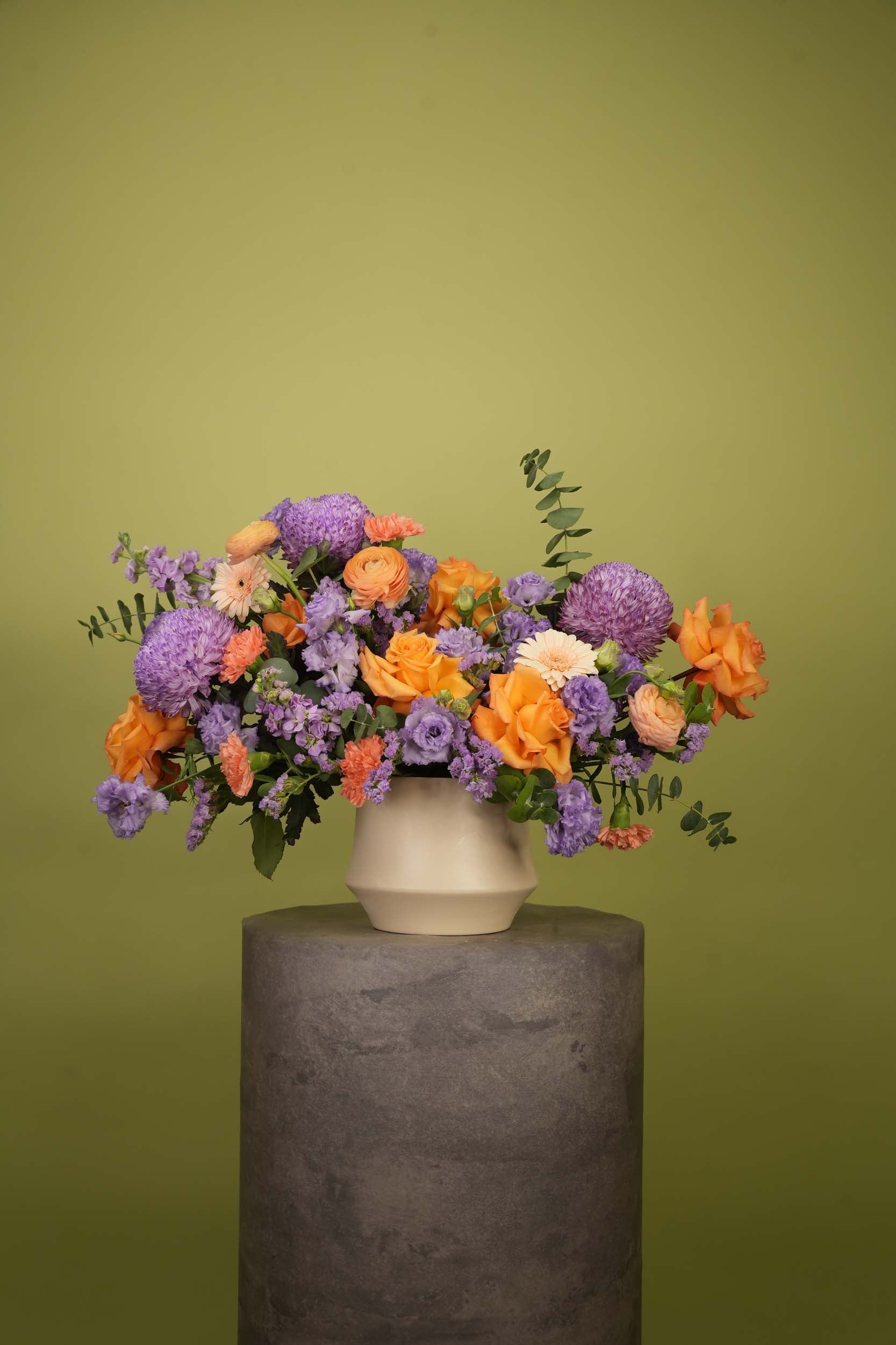 Pink Lavender Bloom Flower Vase