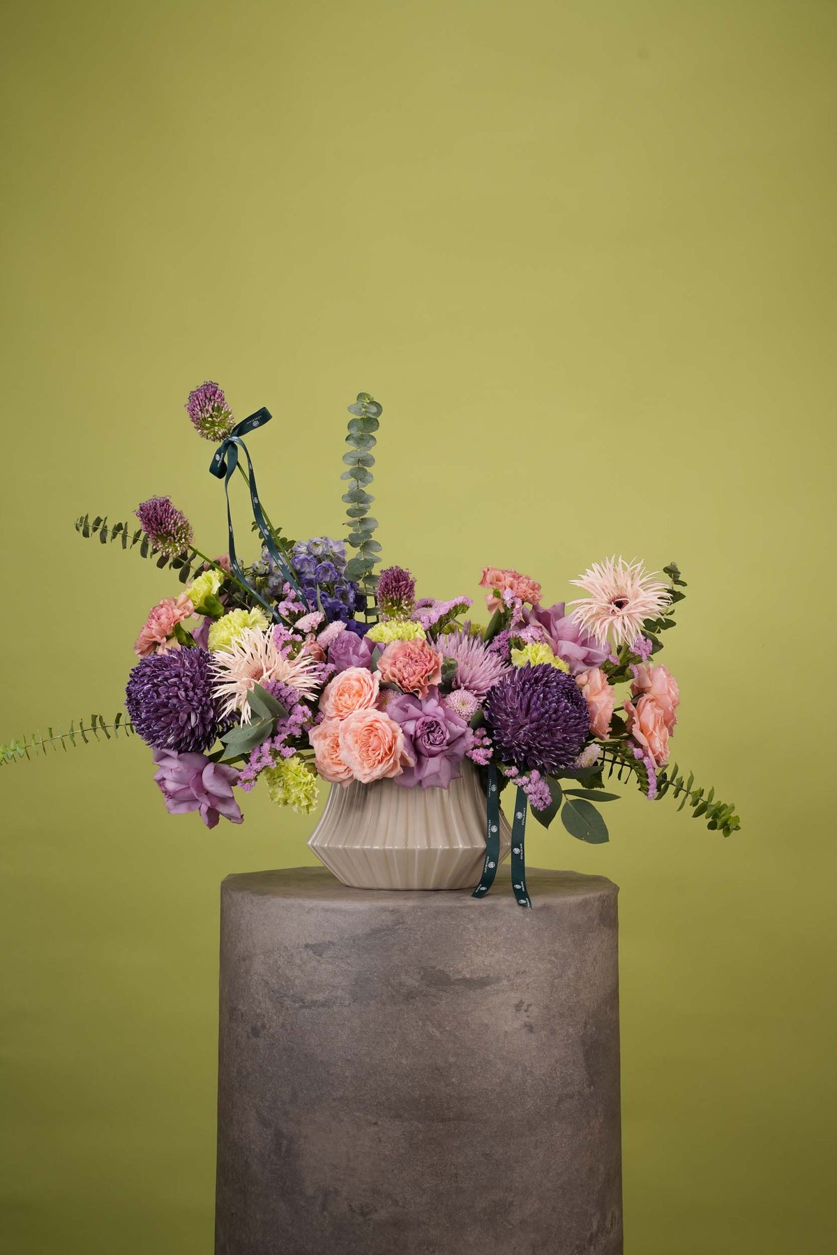 Twilight Bloom Ceramic Vase