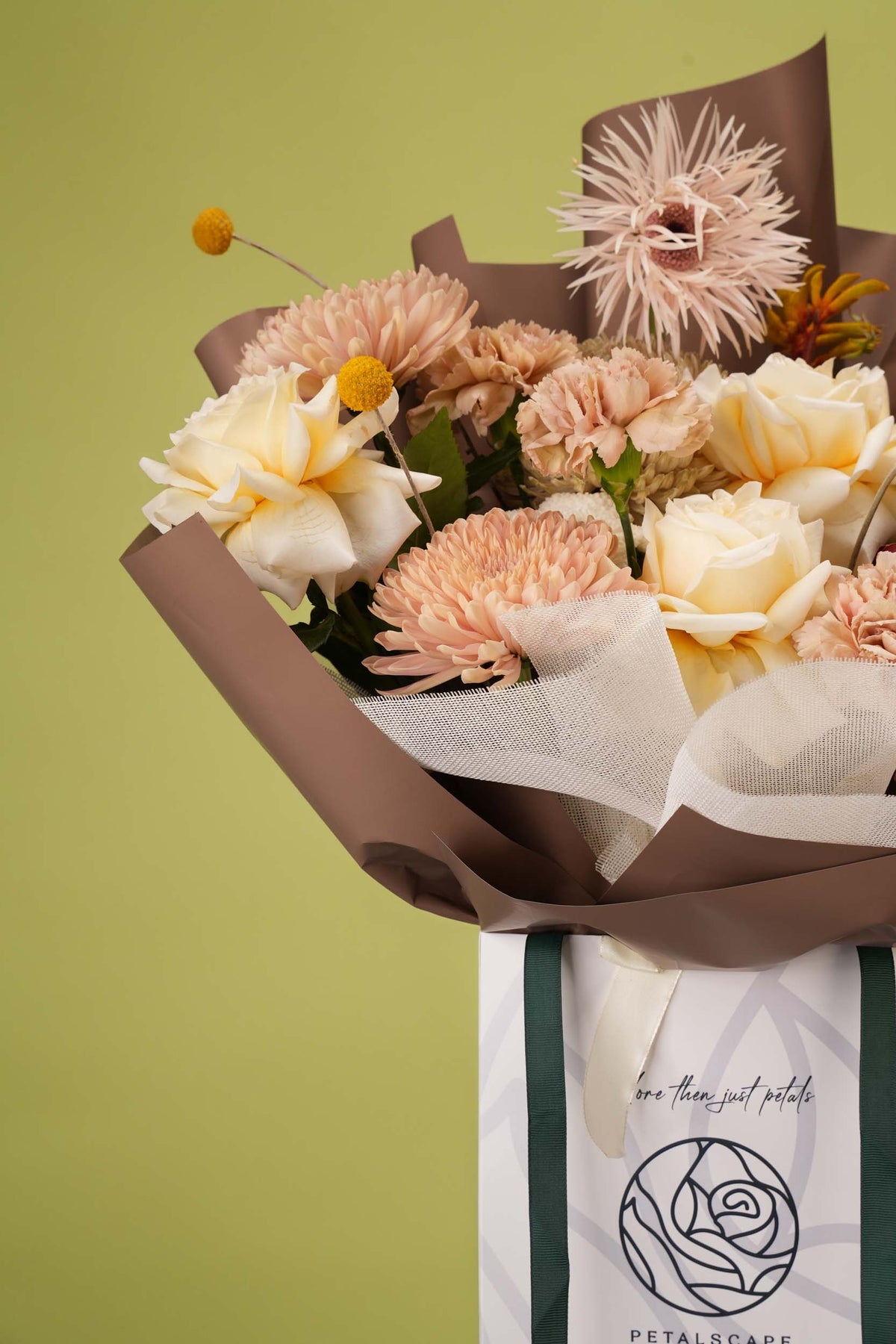 Autumn Solstice – Terracotta & Ochre Gift Bag Bouquet