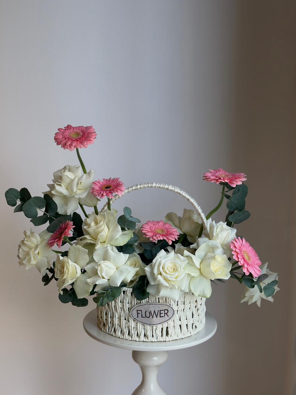 Pink Poise Flower Basket