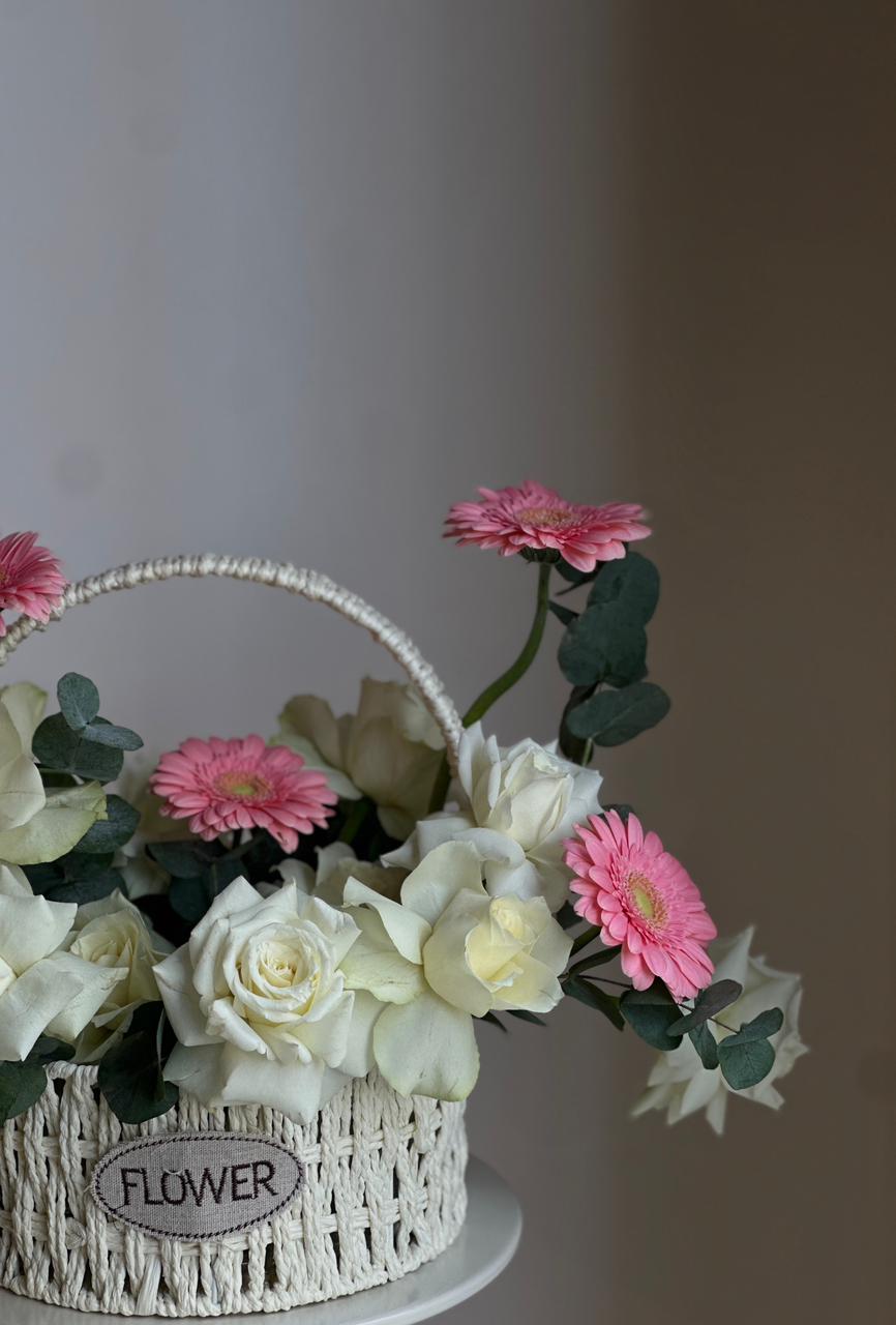 Pink Poise Flower Basket