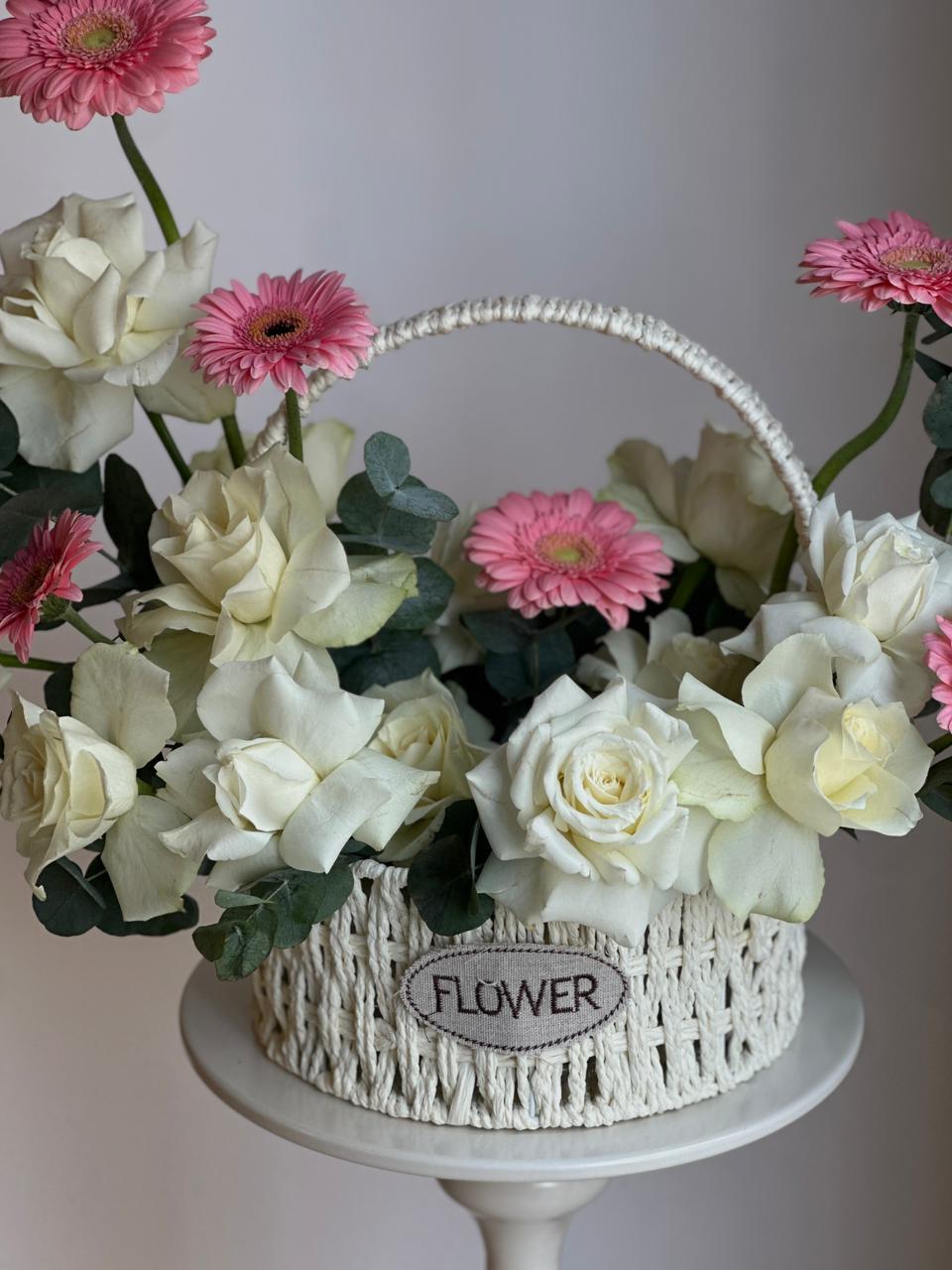Pink Poise Flower Basket