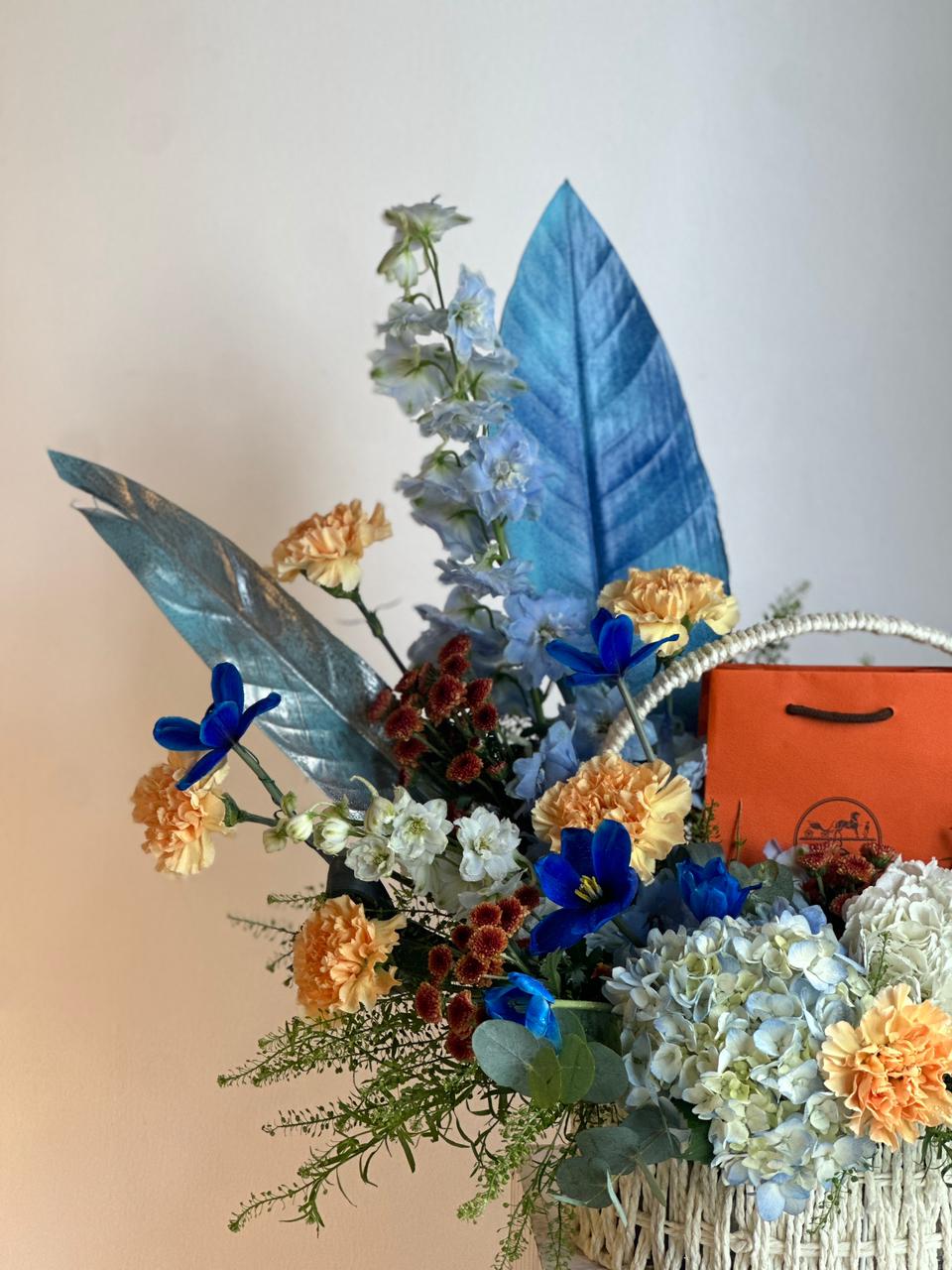 Blush Bloom Flower Basket
