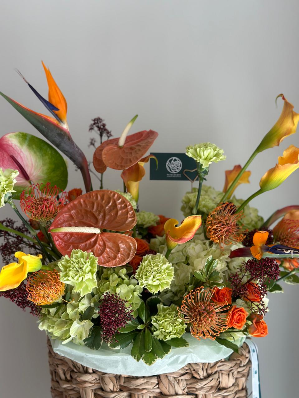 Winter Exotic Bloom Basket