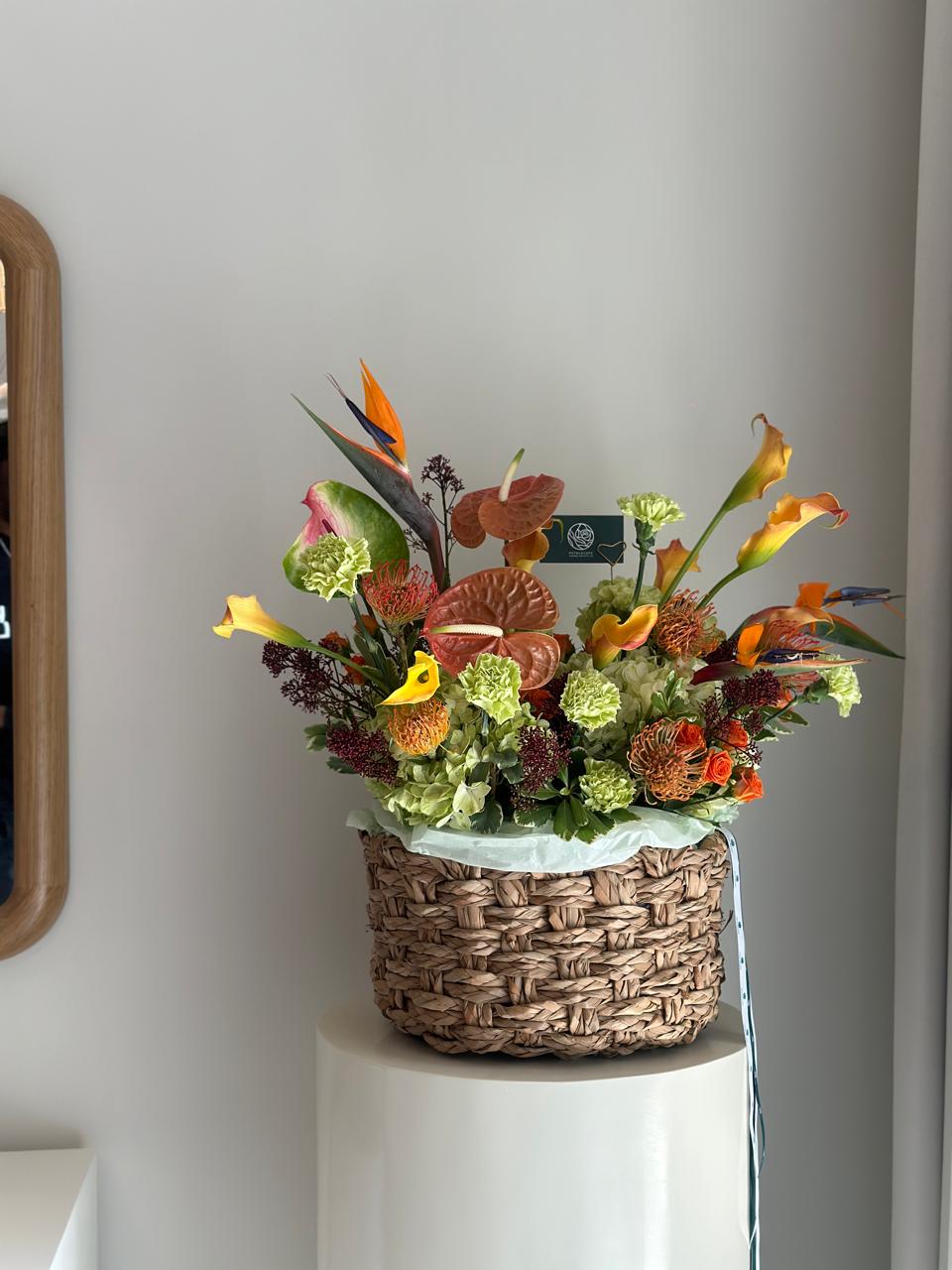 Winter Exotic Bloom Basket